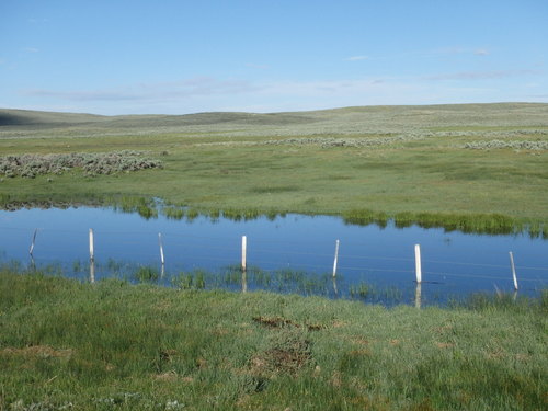 GDMBR: This was the beginning of the standing water that we saw all the way to Pinedale.